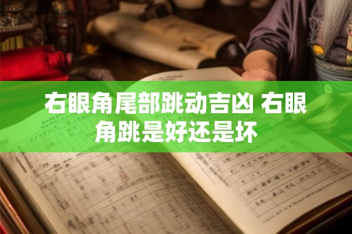 右眼角尾部跳动吉凶 右眼角跳是好还是坏