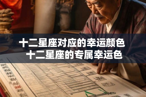 十二星座对应的幸运颜色  十二星座的专属幸运色