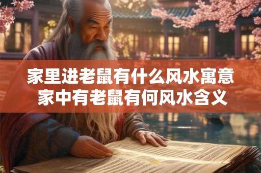 家里进老鼠有什么风水寓意 家中有老鼠有何风水含义 家里进老鼠有什么风水寓意 家中有老鼠有何风水含义