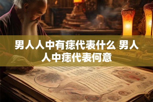 男人人中有痣代表什么 男人人中痣代表何意