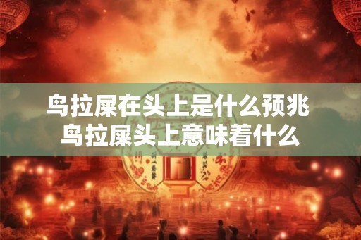 鸟拉屎在头上是什么预兆 鸟拉屎头上意味着什么