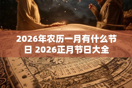 2026年农历一月有什么节日 2026正月节日大全