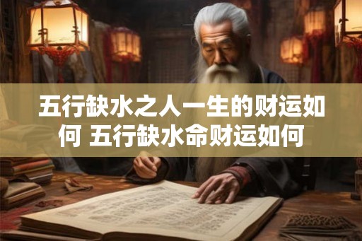 五行缺水之人一生的财运如何 五行缺水命财运如何