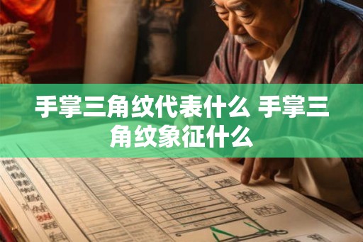 手掌三角纹代表什么 手掌三角纹象征什么