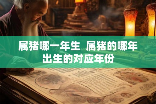 属猪哪一年生  属猪的哪年出生的对应年份