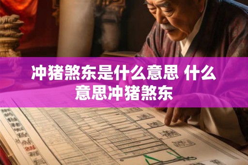 冲猪煞东是什么意思 什么意思冲猪煞东 冲猪煞东是什么意思 什么意思冲猪煞东