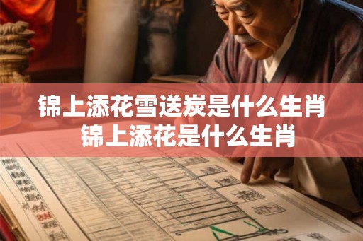 锦上添花雪送炭是什么生肖  锦上添花是什么生肖