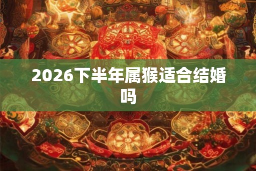 2026下半年属猴适合结婚吗 2026下半年属猴适合结婚吗