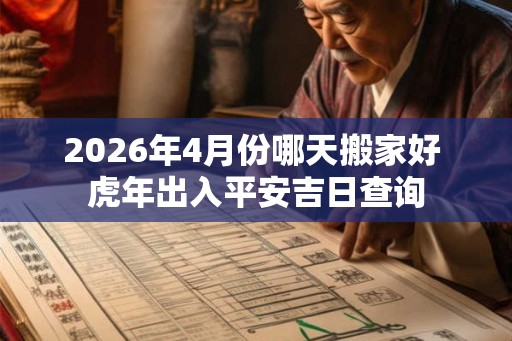 2026年4月份哪天搬家好 虎年出入平安吉日查询