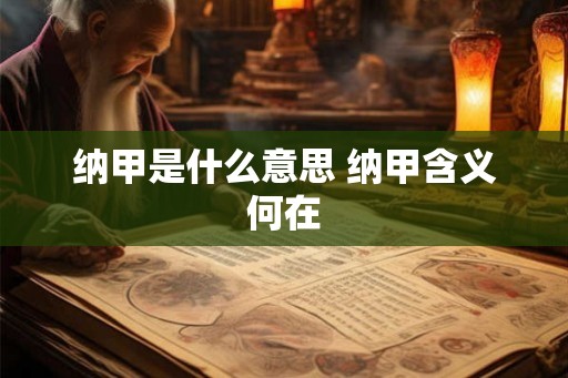 纳甲是什么意思 纳甲含义何在