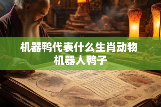 机器鸭代表什么生肖动物 机器人鸭子