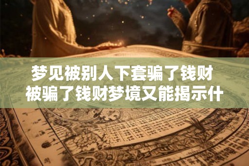 梦见被别人下套骗了钱财 被骗了钱财梦境又能揭示什么