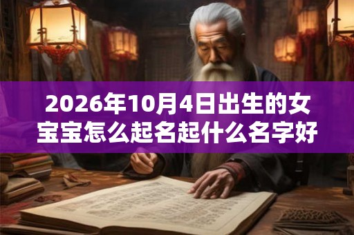 2026年10月4日出生的女宝宝怎么起名起什么名字好