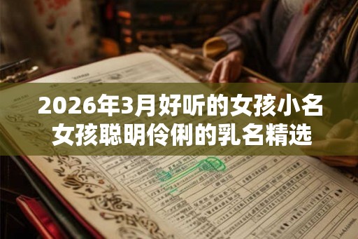 2026年3月好听的女孩小名 女孩聪明伶俐的乳名精选