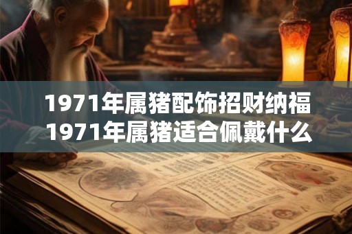 1971年属猪配饰招财纳福 1971年属猪适合佩戴什么饰品招财纳福