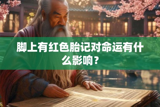 脚上有红色胎记对命运有什么影响? 脚上有红色胎记对命运有什么影响?