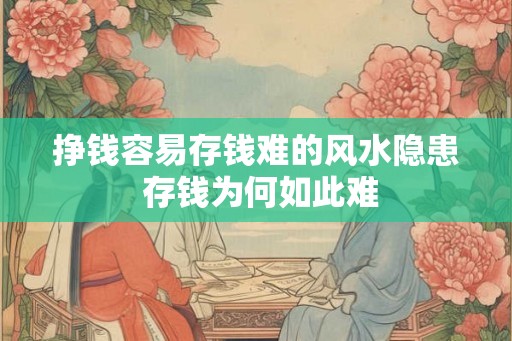 挣钱容易存钱难的风水隐患 存钱为何如此难