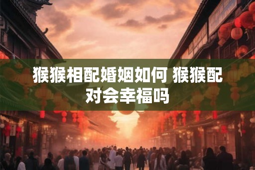 猴猴相配婚姻如何 猴猴配对会幸福吗