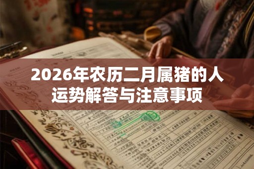 2026年农历二月属猪的人运势解答与注意事项