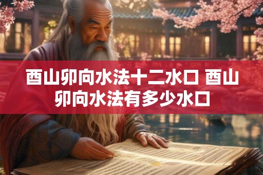 酉山卯向水法十二水口 酉山卯向水法有多少水口