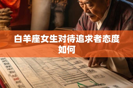 白羊座女生对待追求者态度如何