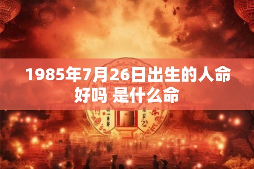 1985年7月26日出生的人命好吗 是什么命