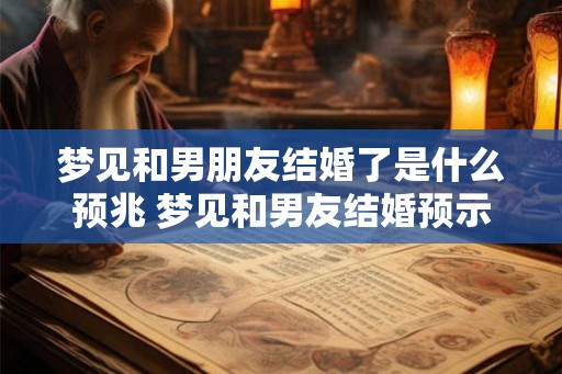 梦见和男朋友结婚了是什么预兆 梦见和男友结婚预示什么