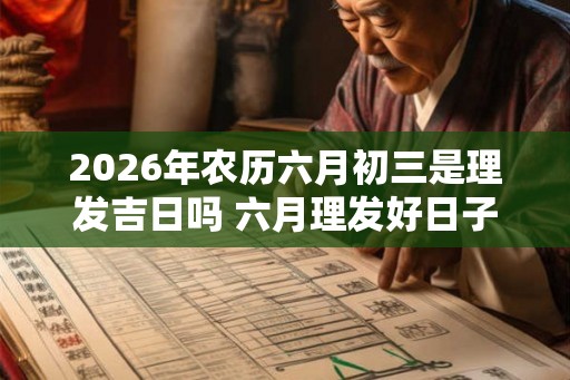 2026年农历六月初三是理发吉日吗 六月理发好日子一览表