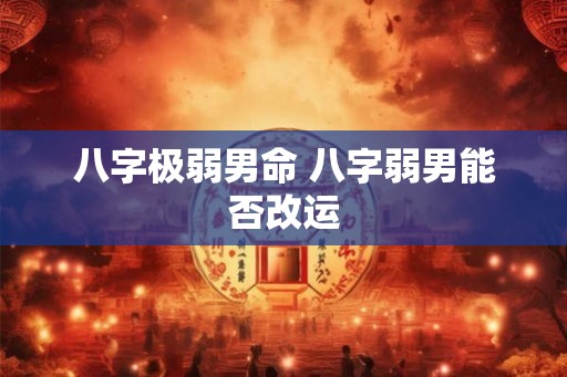 八字极弱男命 八字弱男能否改运