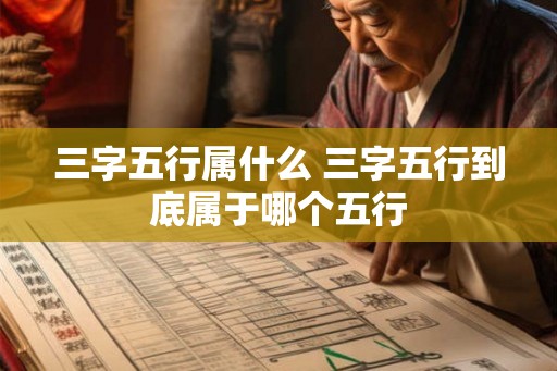 三字五行属什么 三字五行到底属于哪个五行