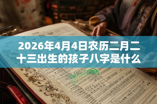 2026年4月4日农历二月二十三出生的孩子八字是什么 2026年4月4日农历二月二十三出生的孩子八字是什么