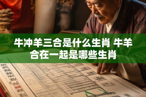 牛冲羊三合是什么生肖 牛羊合在一起是哪些生肖