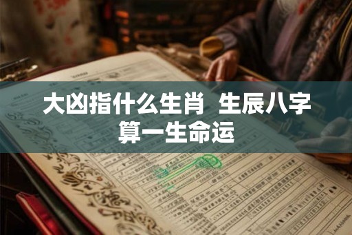 大凶指什么生肖  生辰八字算一生命运