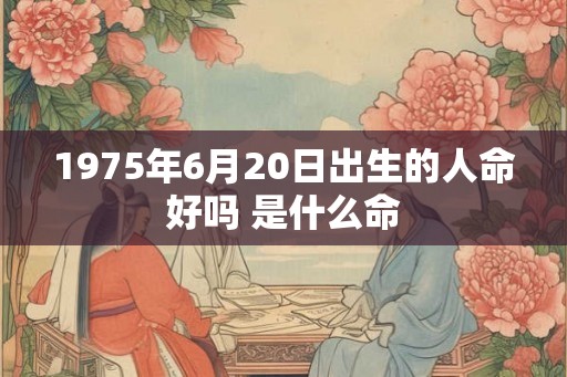 1975年6月20日出生的人命好吗 是什么命