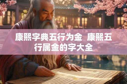 康熙字典五行为金  康熙五行属金的字大全