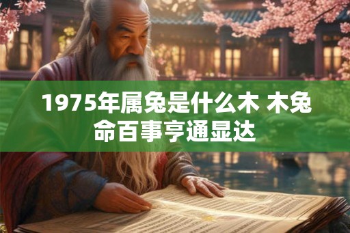 1975年属兔是什么木 木兔命百事亨通显达