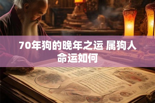 70年狗的晚年之运 属狗人命运如何 70年狗的晚年之运 属狗人命运如何