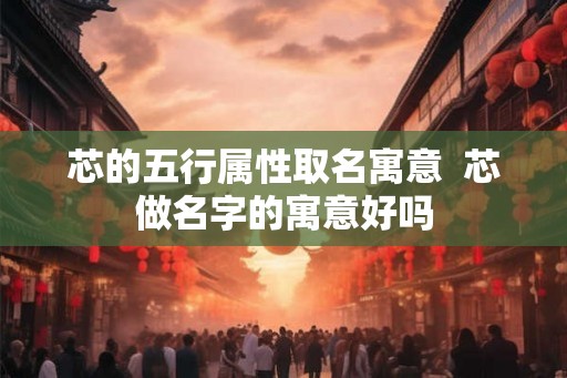 芯的五行属性取名寓意  芯做名字的寓意好吗