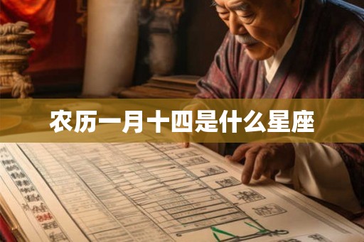 农历一月十四是什么星座