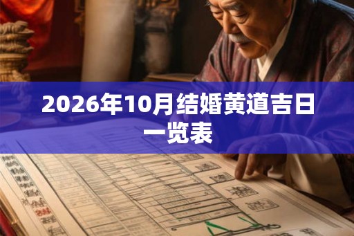 2026年10月结婚黄道吉日一览表 2026年10月结婚黄道吉日一览表
