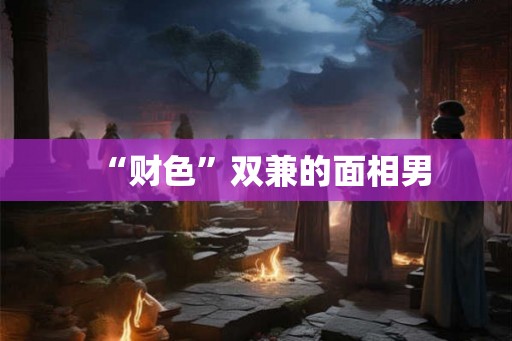 “财色”双兼的面相男