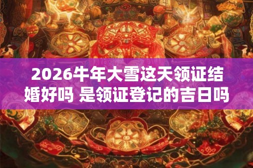2026牛年大雪这天领证结婚好吗 是领证登记的吉日吗