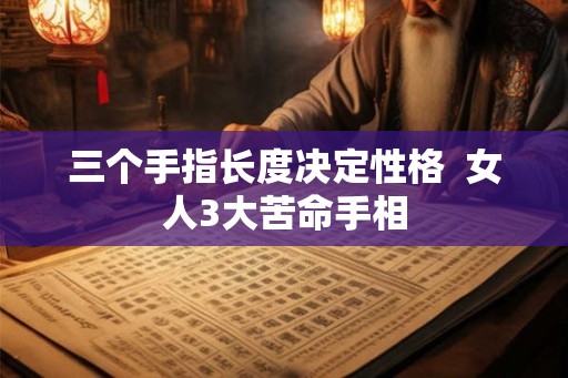 三个手指长度决定性格  女人3大苦命手相