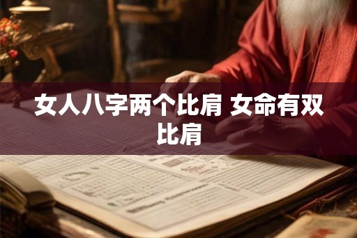 女人八字两个比肩 女命有双比肩