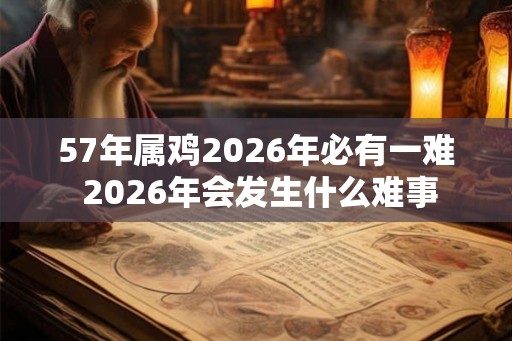57年属鸡2026年必有一难 2026年会发生什么难事