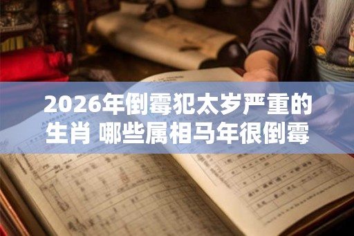 2026年倒霉犯太岁严重的生肖 哪些属相马年很倒霉