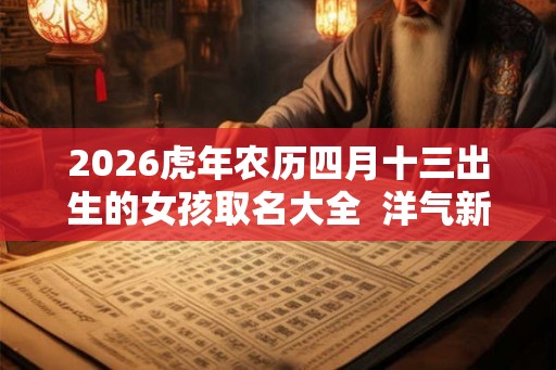 2026虎年农历四月十三出生的女孩取名大全  洋气新颖点的名字