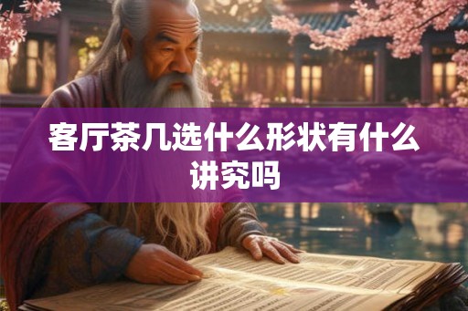 客厅茶几选什么形状有什么讲究吗