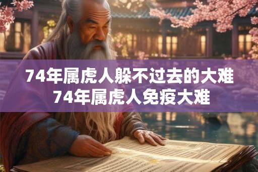 74年属虎人躲不过去的大难 74年属虎人免疫大难 74年属虎人躲不过去的大难 74年属虎人免疫大难