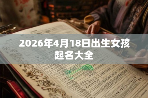 2026年4月18日出生女孩起名大全